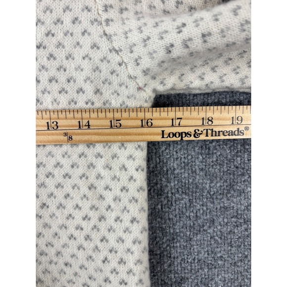 Fjallraven Sweater Women's XS Cream Gray Fair Isle Elbow Patches Gorpcore Cozy - Picture 7 of 9